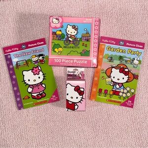 Hello Kitty Puzzle and Book Collection - Pink, Purple, Red